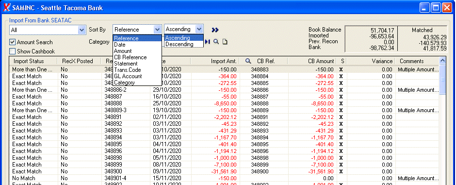 Different Sort Sequences