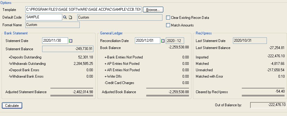 Calculates Bank Balance