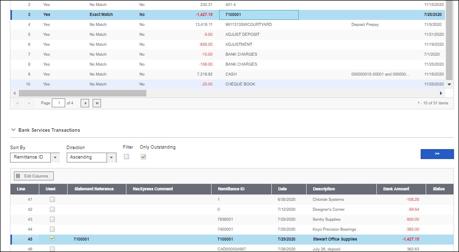 RecXpress Matching