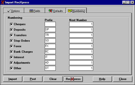 RecXpress Edit Screen