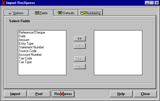 RecXpress Edit Screen